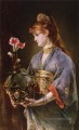 Portrait d’une Femme dame Peintre belge Alfred Stevens